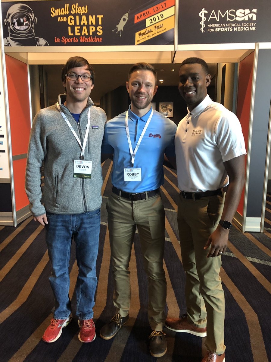 TheDrROBO's tweet image. Catching up with my former @EmorySportsMed co-fellows at #AMSSM2019. #sportsmedicine #amssm #emorysportsmedicine