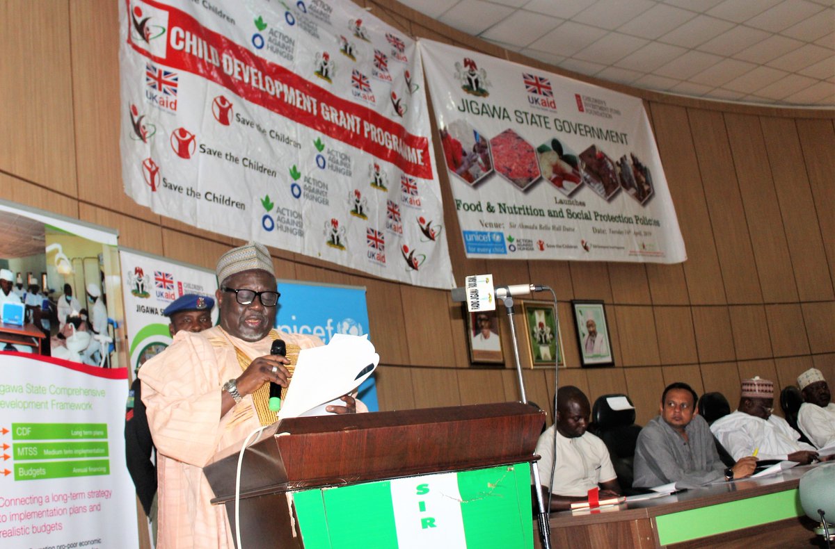 ‘’We’re delighted to be launching today two very important documents - the Jigawa State Food &amp; Nutrition Policy and Social Protection Policy." ” – Alh Adamu Fanini, Secretary to <a href="/OfficialJGSG/">Jigawa State Govt.</a> during the launch of the policy documents in #Dutse.