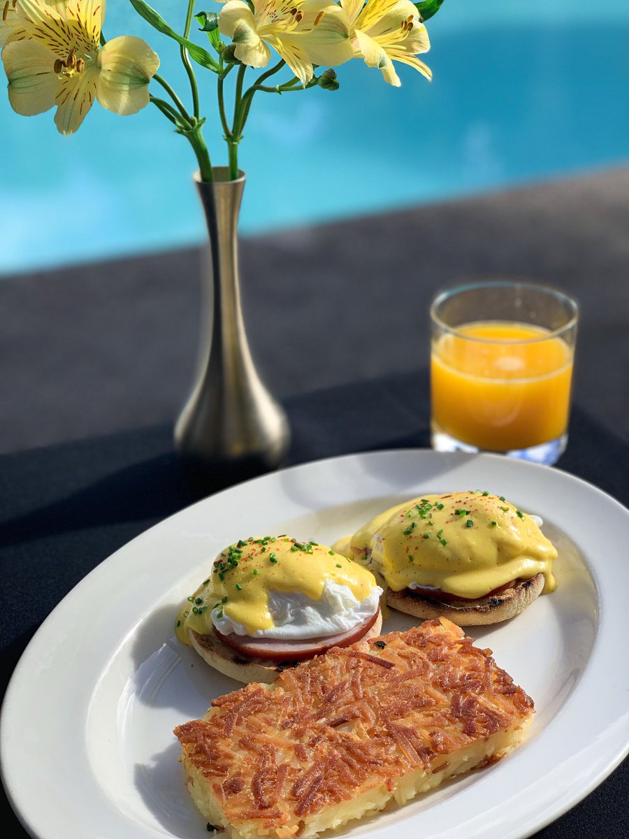 DinahHotel's tweet photo. Another National Food Holiday... Happy #EggsBenedictDay 🍳🥚 
.
.
.
#BoutiqueHotels #Stanford #PaloAlto #MountainView #LosAltos #foodie #AlfrescoDining #EscapeToDinahs https://t.co/TkKWKUASHC