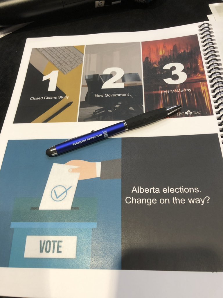 InsuranceInsSA's tweet photo. A reminder to get out and vote today! Looking forward to what @ABeconomist will have to say this afternoon on the Alberta economy today. #SymposiumSA #AlbertaElection https://t.co/rUiIq5KvrD