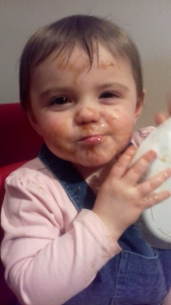 JoshJordanBun's tweet photo. My daughter is disgusting 😄 #lovesherfood #messykid https://t.co/uCMnnxthPE