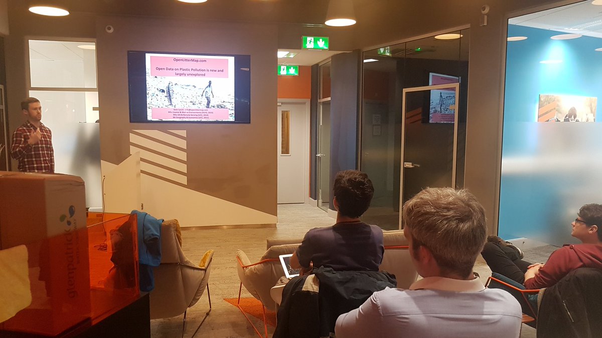 CorkOpenTech's tweet photo. Great talk on right now on how https://t.co/3uTCc7rjaP is changing the world on Plastic Pollution. Sharing open data too all. #LitterWorldCup #OpenLitterMap @CorkOpenTech https://t.co/EQqSp6xwhJ