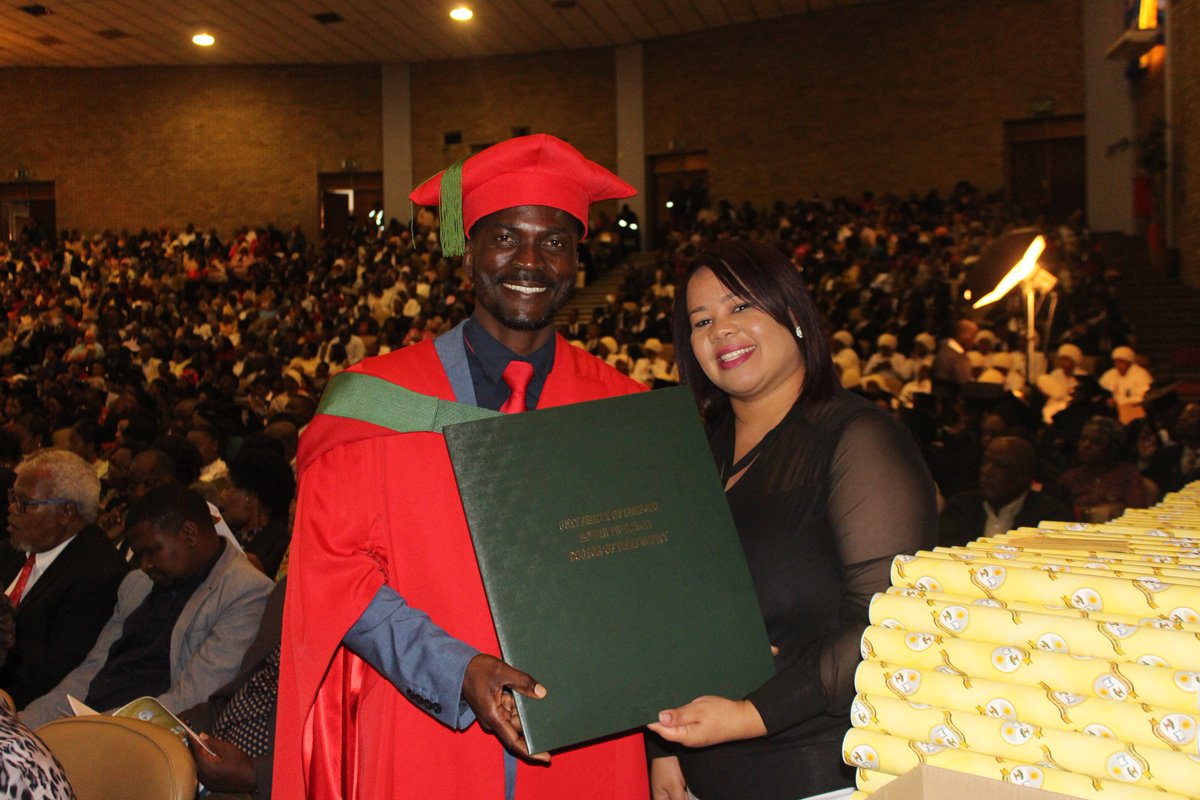 ULvarsity's tweet photo. Mudongo Edwin graduate Doctor of Philosophy
Discipline: Animal Production
Thesis: "Exploring ecosystem functioning, service provision and management options on grazed semi arid rangelands under climate change." #UlAutumnGrad2019 https://t.co/cdmEPVuCWY
