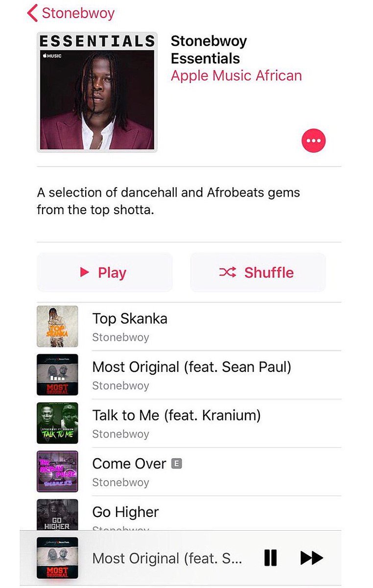 StonebwoyUpdts's tweet photo. BEST of STONEBWOY on @AppleMusic !
#AppleMusicEssentials 💥
https://t.co/RsfTUjcxCM https://t.co/hOx2ck7xMi
