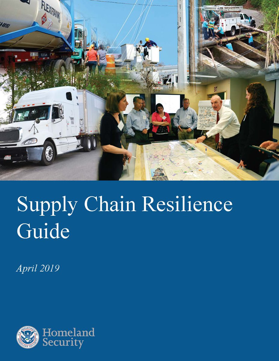 The cover sheet for a Supply Chain Resilience Guide, dated April 2019