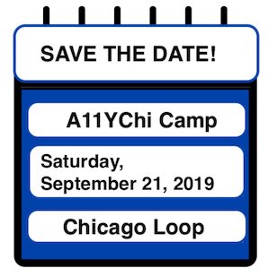 hcram1's tweet photo. The cat is out of the bag! The @A11YChiCamp asks that you to "save the date" for the upcoming #accessibility camp. #A11YChi #A11Y @A11YChi https://t.co/3SFx8mfVrD