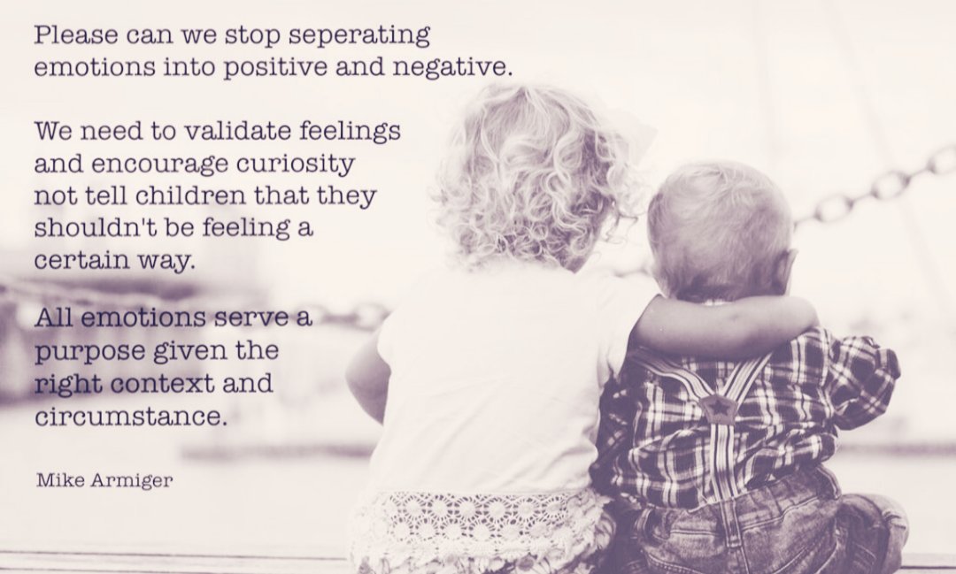 MikeArmiger's tweet photo. All emotions serve a purpose given the right context and circumstance.

We must not split them into positive and negative.
#Emotions https://t.co/WDnH1EEdb1