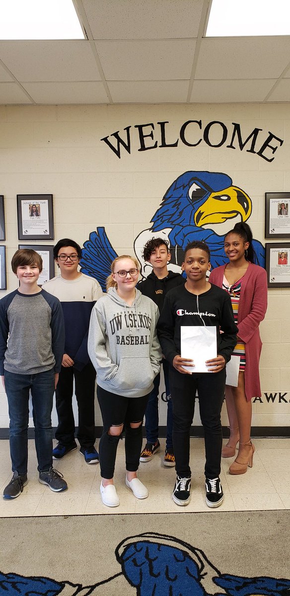 askmrsschu's tweet photo. Our 8th grade class winners brought their all today for JSMS first #PoetrySlam #PoetryMonth  @MrsD_Martin @askmrslong @charlesridleyjr @MrNecka23 @weteachjayhawks @CCSD93 https://t.co/oPNOmO5x5g