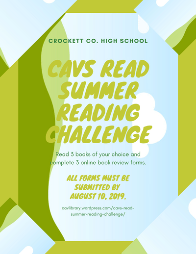 cavlibrary's tweet photo. 2019 CAVS READ Summer Reading Challenge https://t.co/3Y0JPWJnkW https://t.co/gRHYSZ18xB