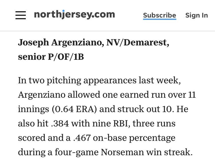 RPP_Baseball's tweet photo. Way to go, @joeargenz delivering on both ends for the Norseman... #RppFam #NYUCommit https://t.co/WPEwAvbmKi