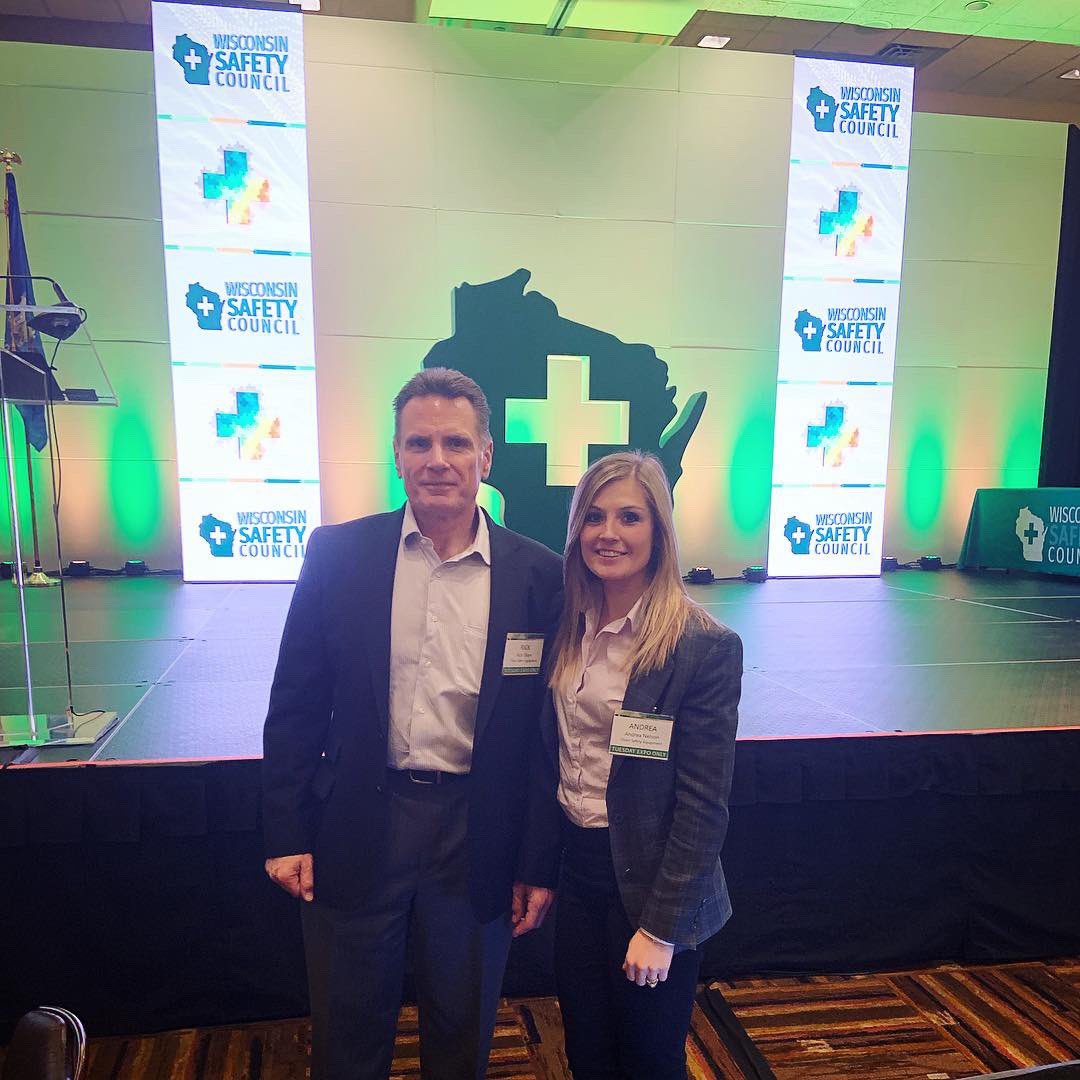 OlsenSafety's tweet photo. Rick &amp; Andrea attended The  Wisconsin Safety Council Annual Conference to visit with some of our top vendors: MCR Safety, 3M, Honeywell, etc. Have a great show everyone!🙂

#WisconsinSafetyCouncil #Kalahari #SafetyGear #OlsenSafety #YourSafetyIsOurBusiness https://t.co/ZVsGmXKgFw