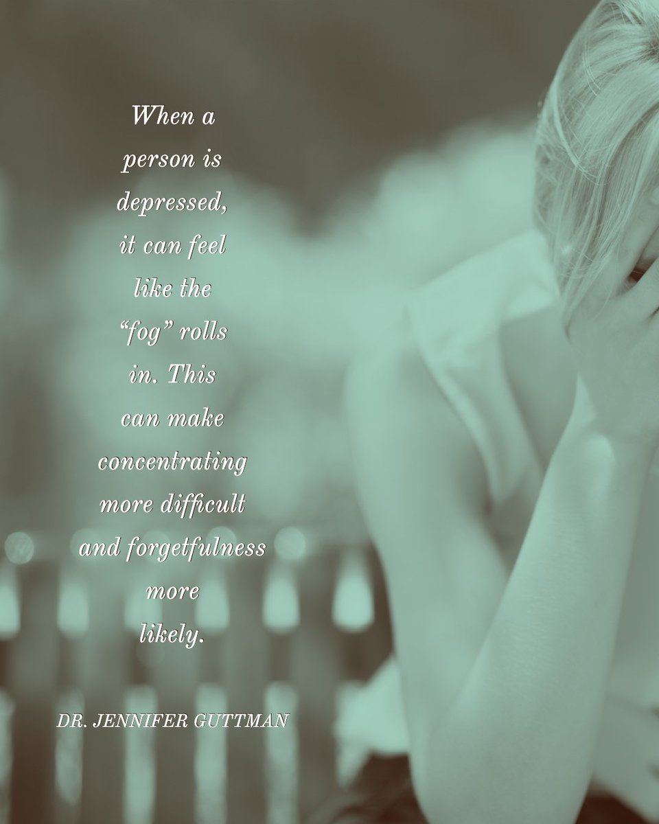 JenniferGuttman's tweet image. When a person is depressed, it can feel like the “fog” rolls in. This can make concentrating more difficult and forgetfulness more likely. Try grounding yourself in the here and now by paying attention to the details in your surroundings.

#GuttmanPsychology #OvercomingDepression