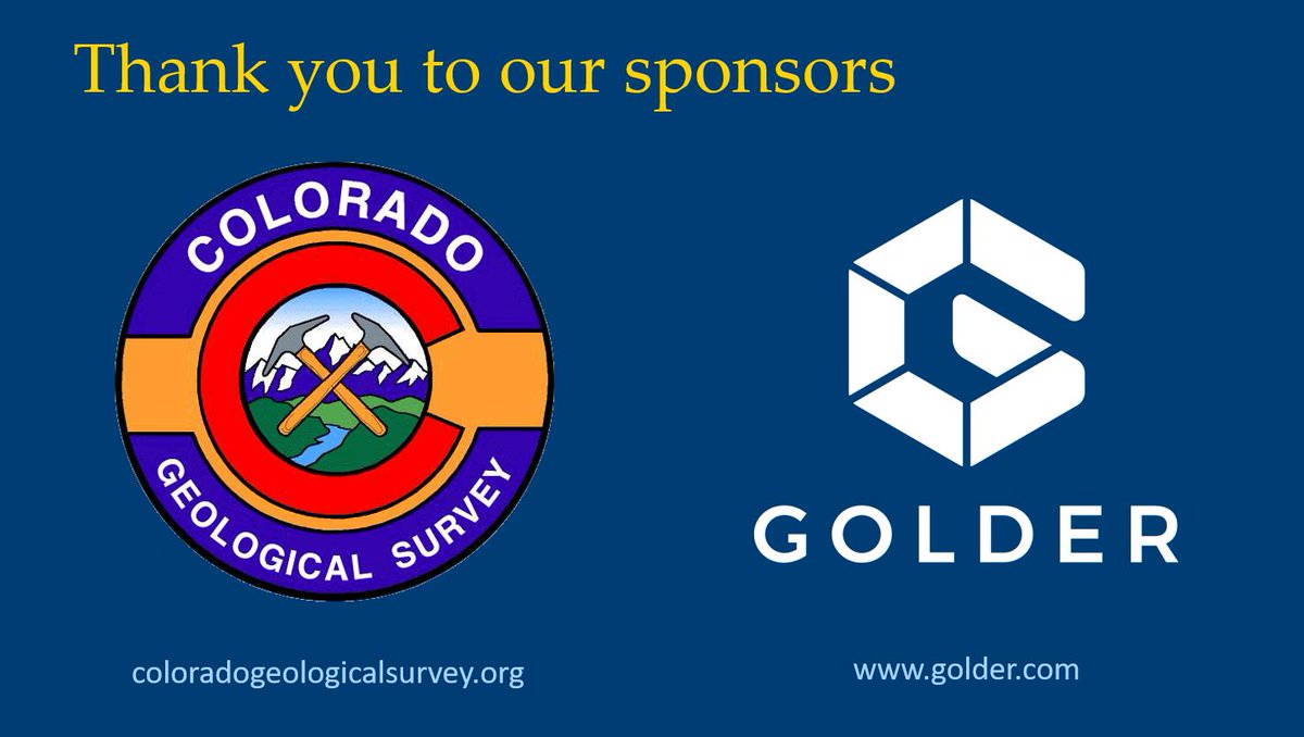 Thank you to our webinar sponsors Colorado Geological Survey and @GolderAssociate #CIWebinar