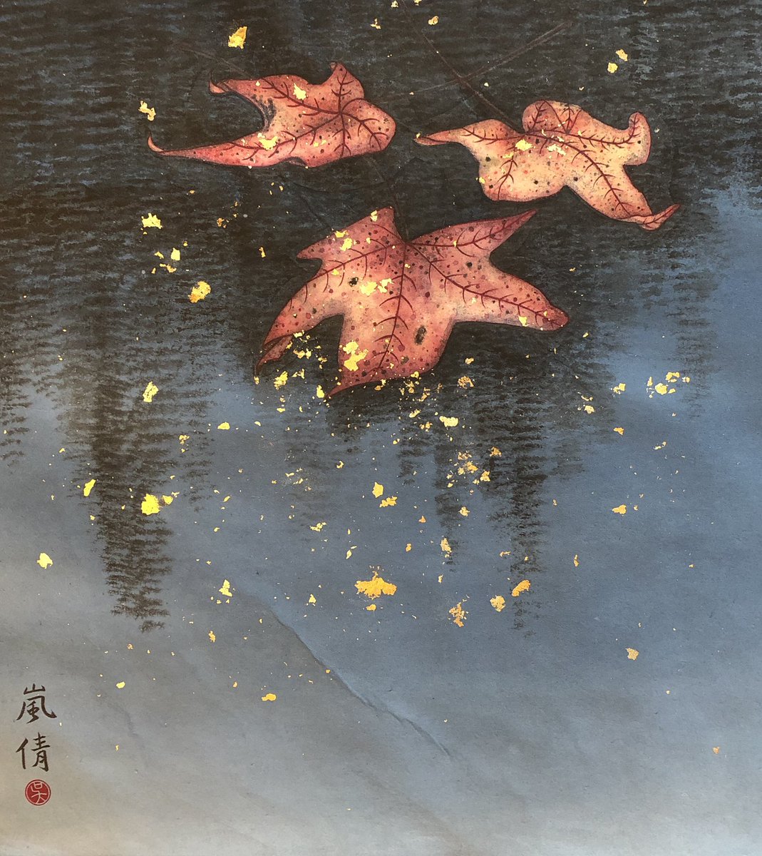 I am happy to share that Fall Colors went to a wonderful collector and dear friend of mine! It always gives me such a joy to know that my painting goes to a good home. #chineseart #chineseink #asianart #chineseinkart #contemporaryinkpainting #contemporaryinkart #fineart