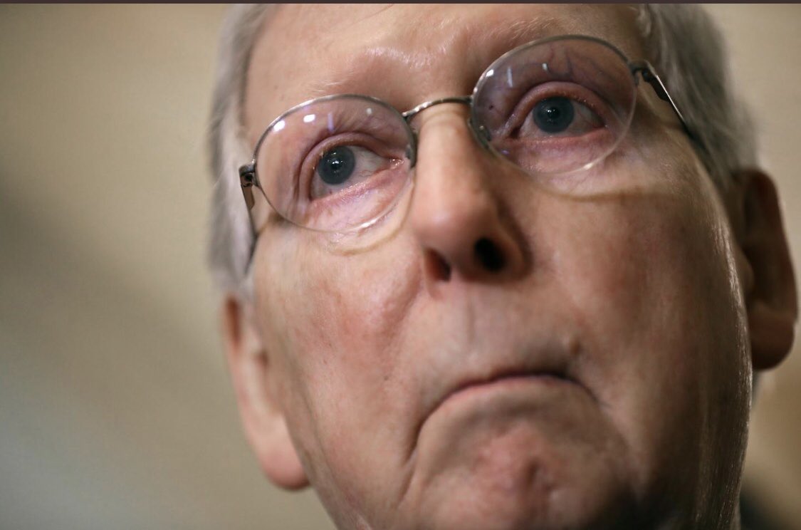 Backstabbing turtle McConnell to sit with Cryin' Chuck Schumer about impeachment