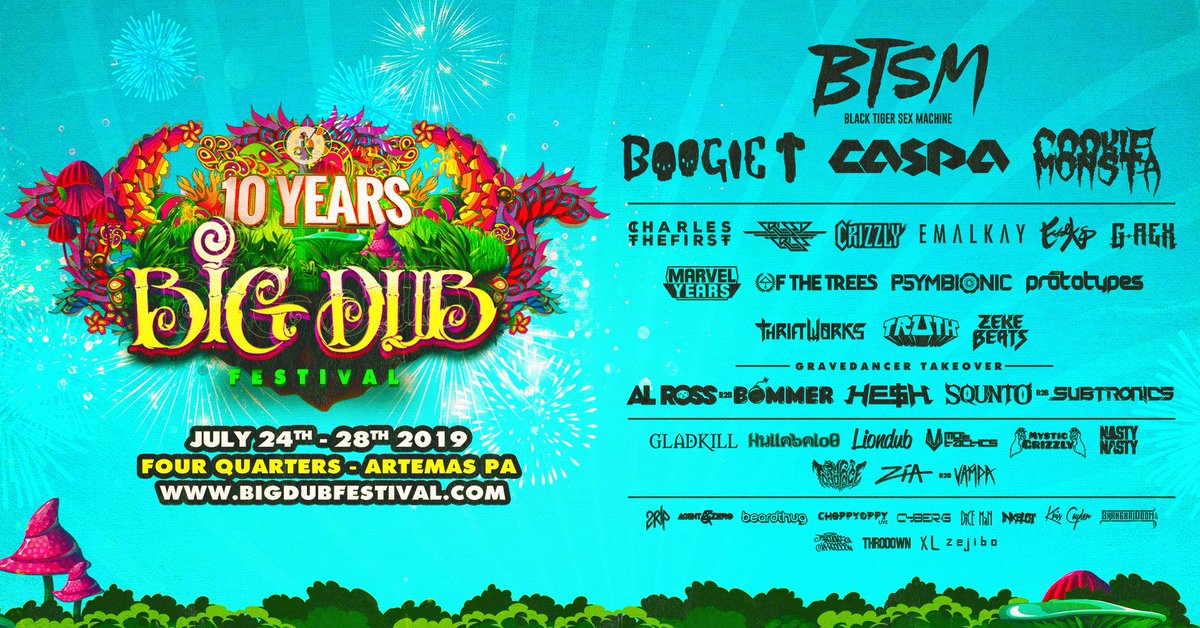 BigDubFestival's tweet image. We are excited to announce the lineup for the 10th annual Big Dub Festival! 🧚🏻‍♀️🍄✨

Grab tickets 👇
BigDubFestival.com