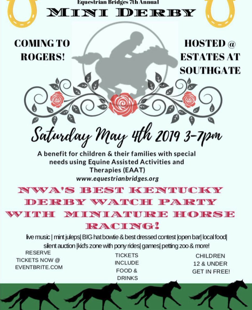 Back again this year for the 7th Annual <a href="/EquestrianBridg/">Equestrian Bridges</a> Mini Derby on MAY 4th in Rogers, AR!! 🐎 // See y’all there! #arkansas
