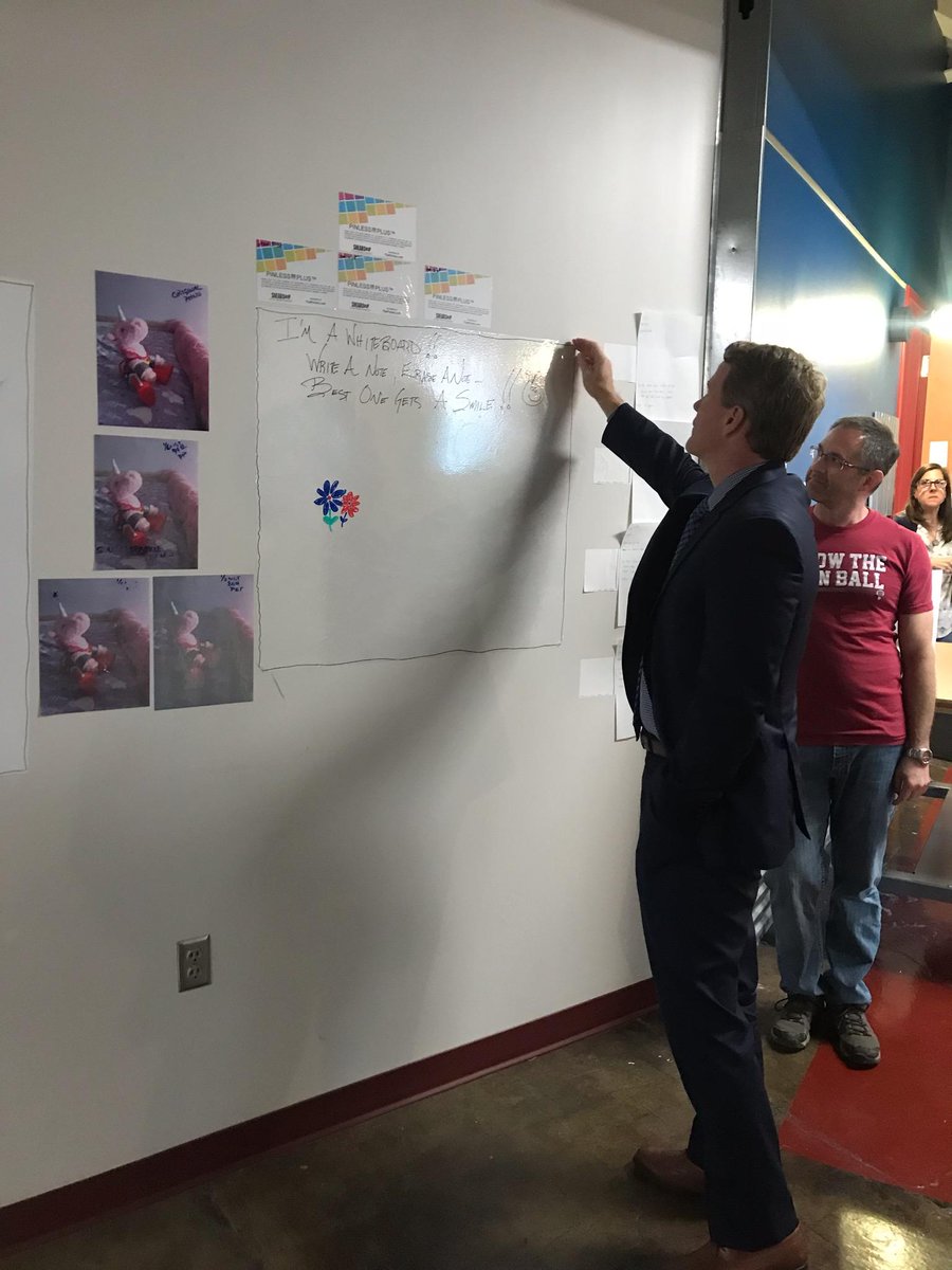 Bounce_Hub's tweet photo. Thank you @LtGovHusted for visiting today so we could share the exciting things happening in our facility and w our companies! #innovation #acceleration #incubation #neohio @CompanionLabsHQ @AkronAscent #TripleBeamTech @dougweintraub @DeborahHoover  @BDMorganFdn @J_Peplowski https://t.co/rcpGieXD7q