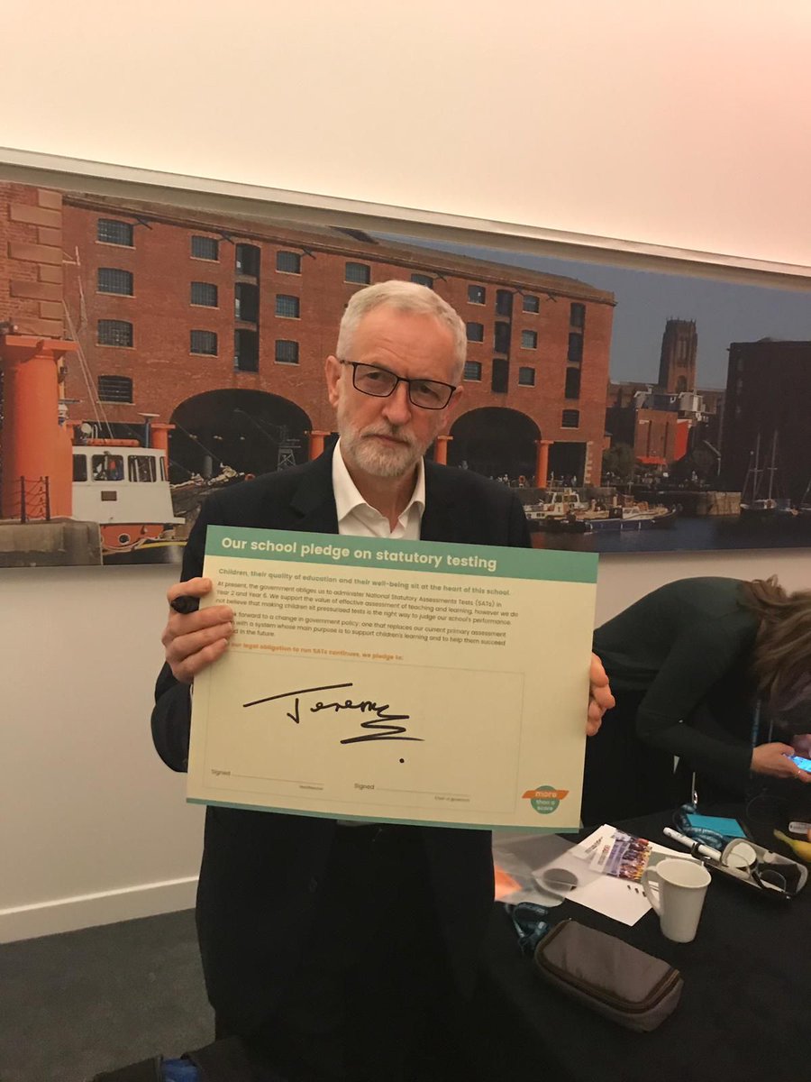 Delighted that <a href="/jeremycorbyn/">Jeremy Corbyn</a> signed our pledge. buff.ly/2PeWYah #morethanascore #NEU19