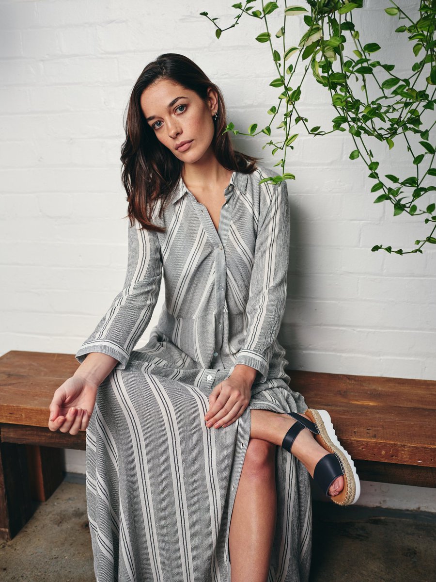 In springtime romantic &amp; feminine details are often at their most alluring, this luxury ensemble is all sorts of breezy heaven. Introducing Aslo, butter soft cushioned leather flatform. Pair with raffia apparel and vintagey elements, evoking the appeal of a well travelled wardobe