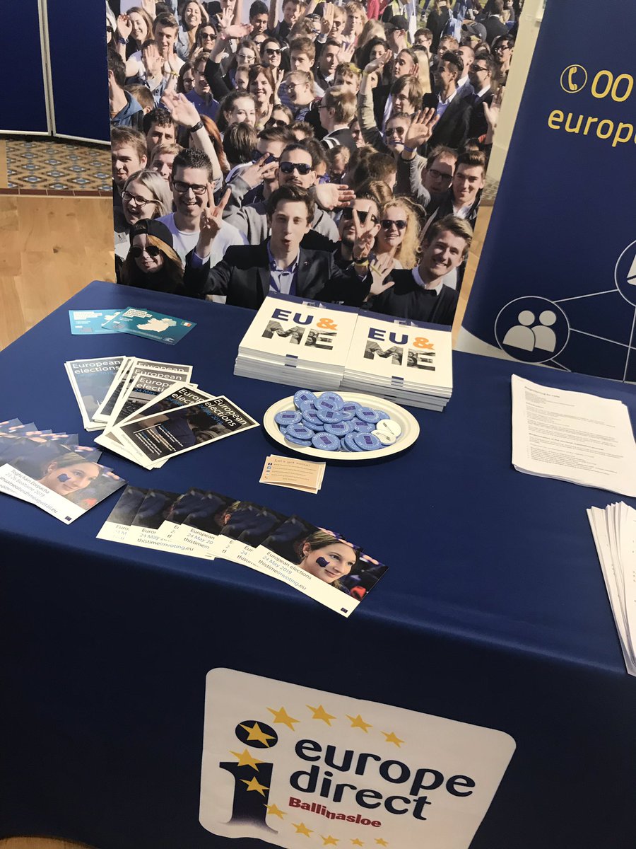 EDBallinasloe's tweet photo. Just kicking off @galway2020 #SmallTownBigIdeas meeting. Don’t forgot to check out our #ThisTimeImVoting stand with lots of info about #EUElections2019 24 May @EPinIreland @eurireland @emireland #BeAWaveMaker https://t.co/YzytpLh7Rw