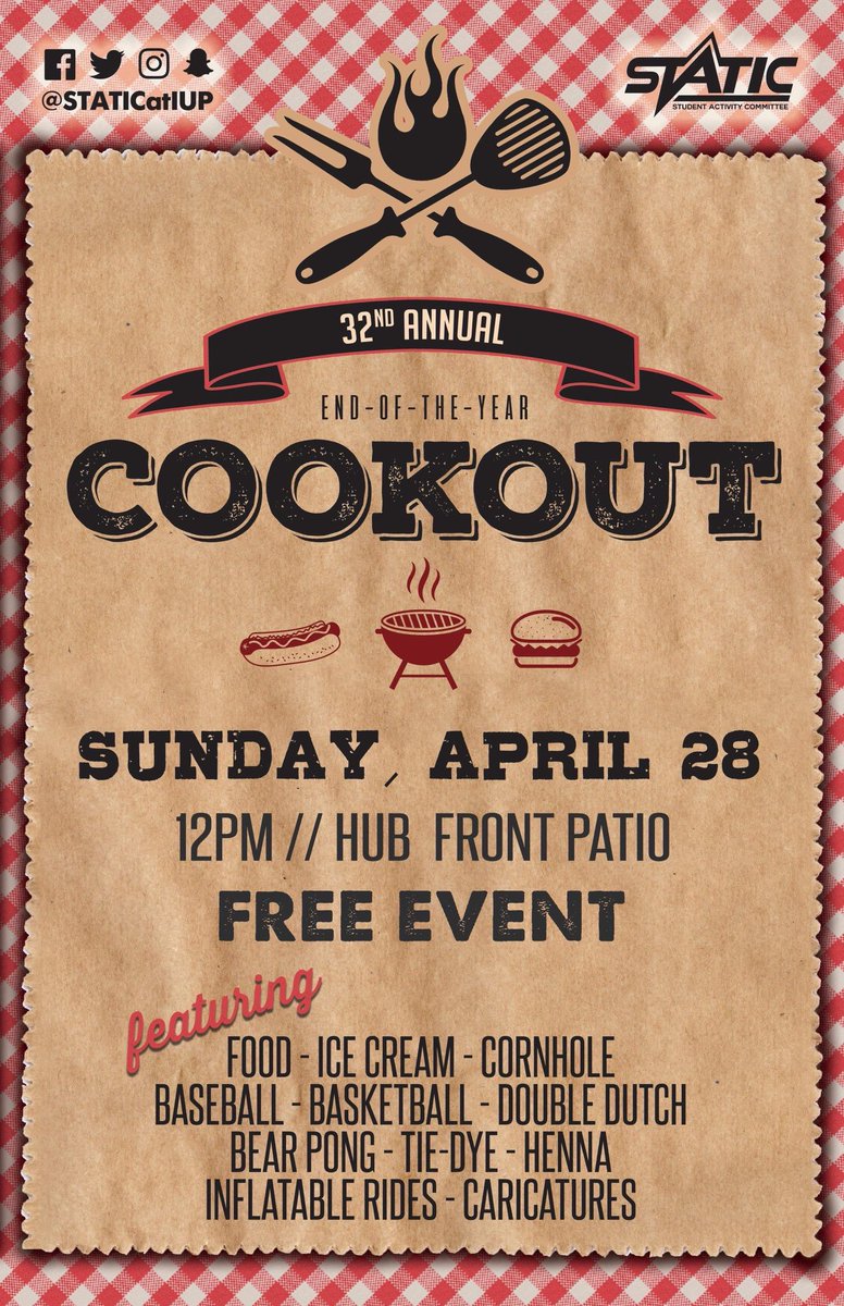 Less than 2 weeks away from our annual Cookout! Everything down below is totally FREE! 😎☀️