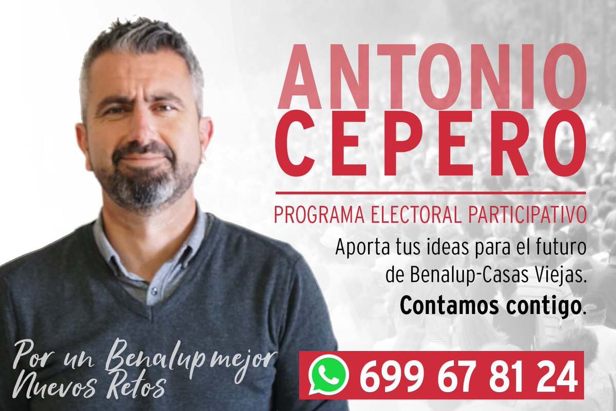 PSOEBENALUPCV's tweet photo. ❤️ 🌹Tú decides el presente y el futuro de Benalup.

#NuevosRetos #PorUnBenalupMejor https://t.co/if6mUvIaM7