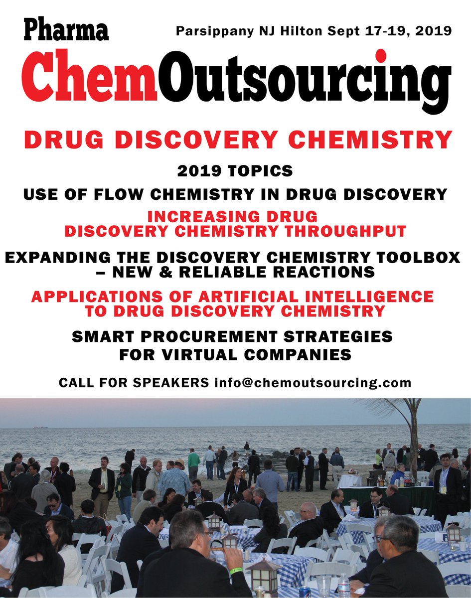 ChemOutsourcing is Sept 17-19, 2019 in NJ.  The Drug Discovery Chemistry  track is cutting edge.  Check it out.