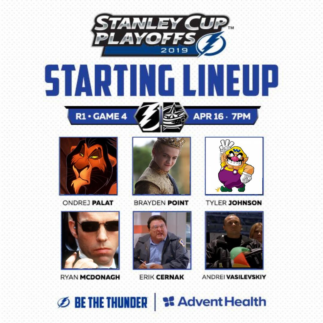 CBJProblems's tweet photo. Good guys vs. The Bad guys #CBJvsTBL @BlueJacketsNHL @TBLightning https://t.co/hxvZEHSj8n