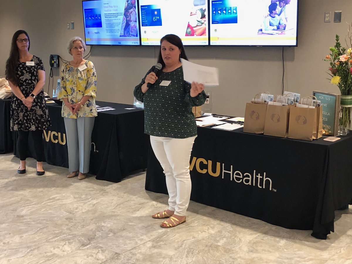 ⁦<a href="/RichmondDoulas/">Richmond Doulas</a>⁩ Elise Benoit explains to expectant moms &amp; partners how birth doulas support moms in labor at Meet the Doulas ⁦<a href="/VCUHealth/">VCU Health</a>⁩