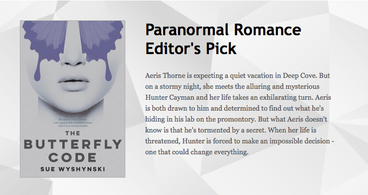 I'm excited that The Butterfly Code is the #kobo Paranormal Romance EDITOR'S PICK this week! It's a #freebook so please grab it and share, KOBO readers! kobo.com/ebook/the-butt…