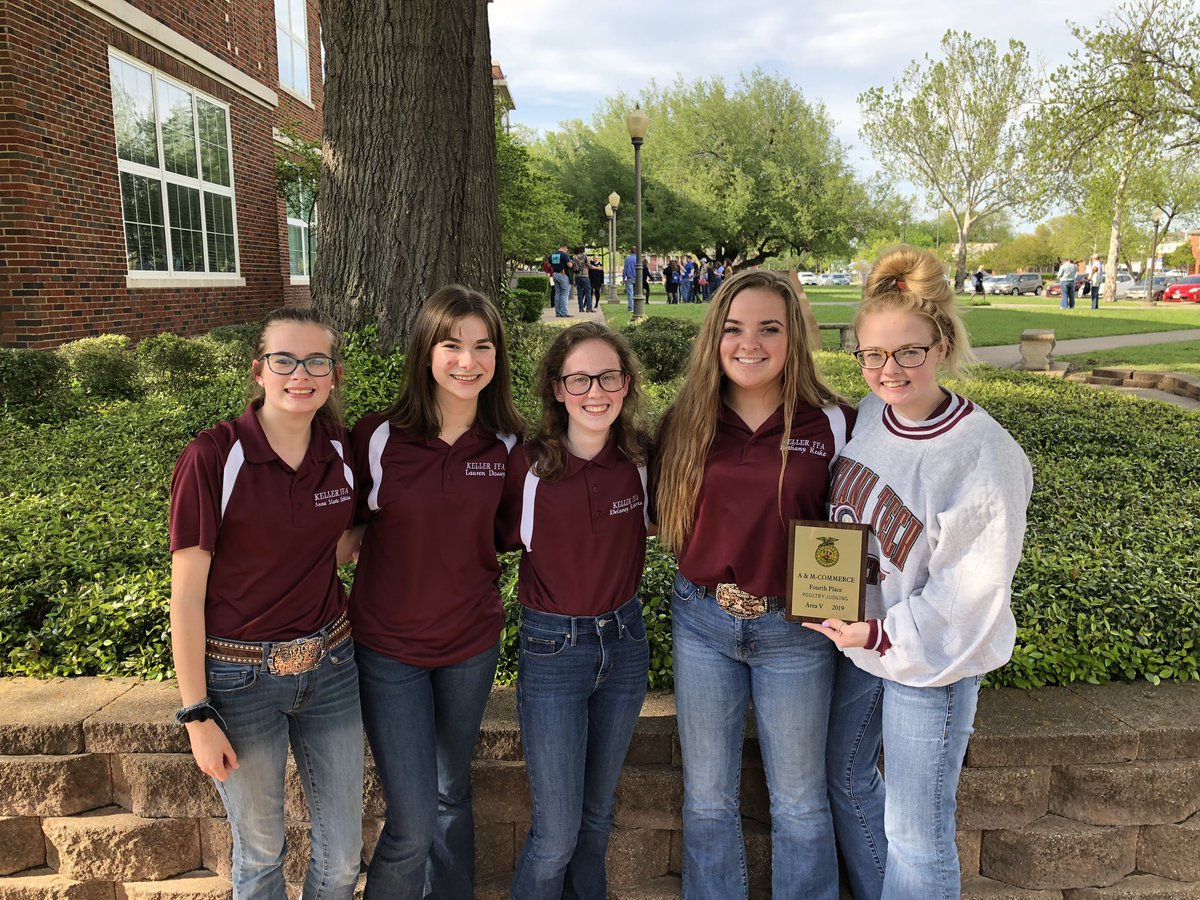 KellerISDFFA's tweet photo. Congratulations to the poultry evaluation team! They were 4th at area and are moving on to state! https://t.co/pymndEli1p