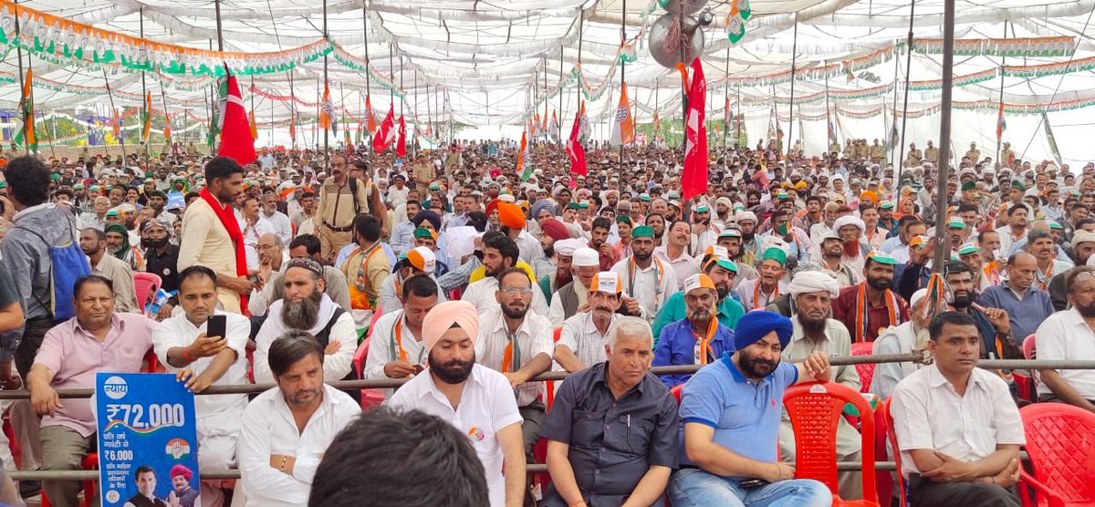 Martand_JK's tweet photo. Udhampur Lok Sabha campaign @vikramaditya_JK in Kathua today with Dr. Karan Singh Ji and Shri Manpreet Badal Ji! https://t.co/nM1eLvMtaG