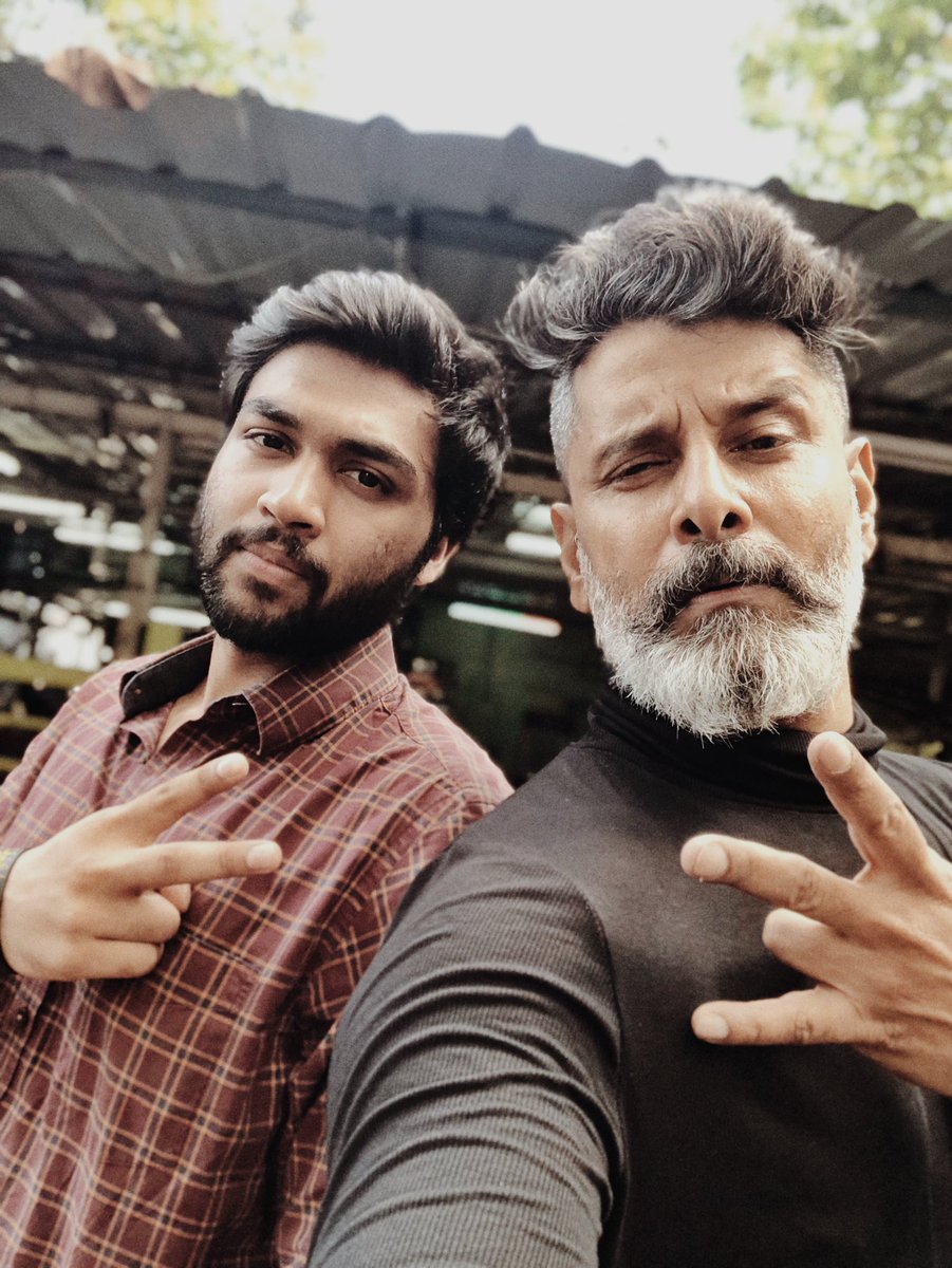 Happy Birthday, to the man himself! Growing up watching you on screen and to have shared screen space with you is such a blessing. Stay the same! Thanks for all the lessons and love! You’re the best! 🥳♥️ #HappyBirthdayChiyaanVikram #ChiyaanVikram #KK #KadaramKondan