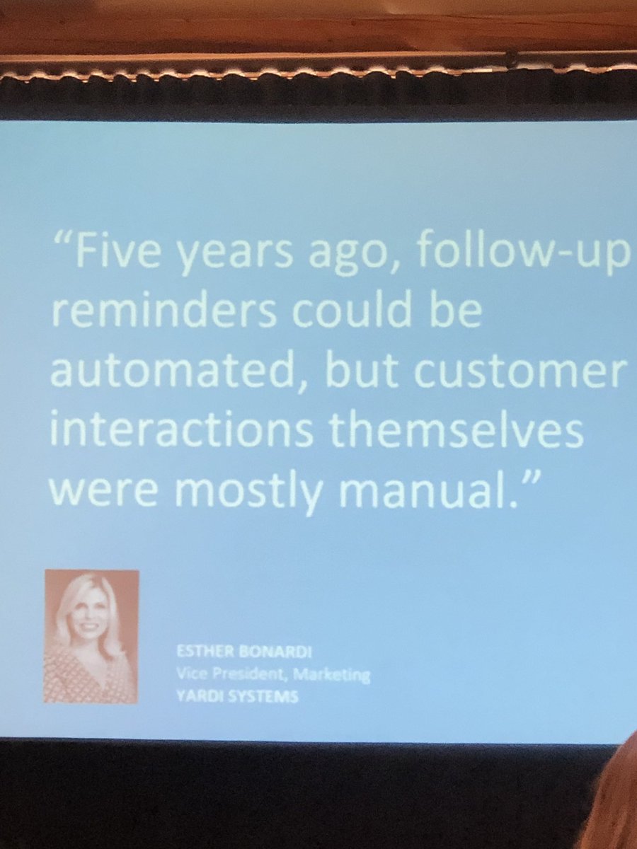 Crazy how far we have come with automation. Save time and spend more time with residents!  #YardiMktgForum