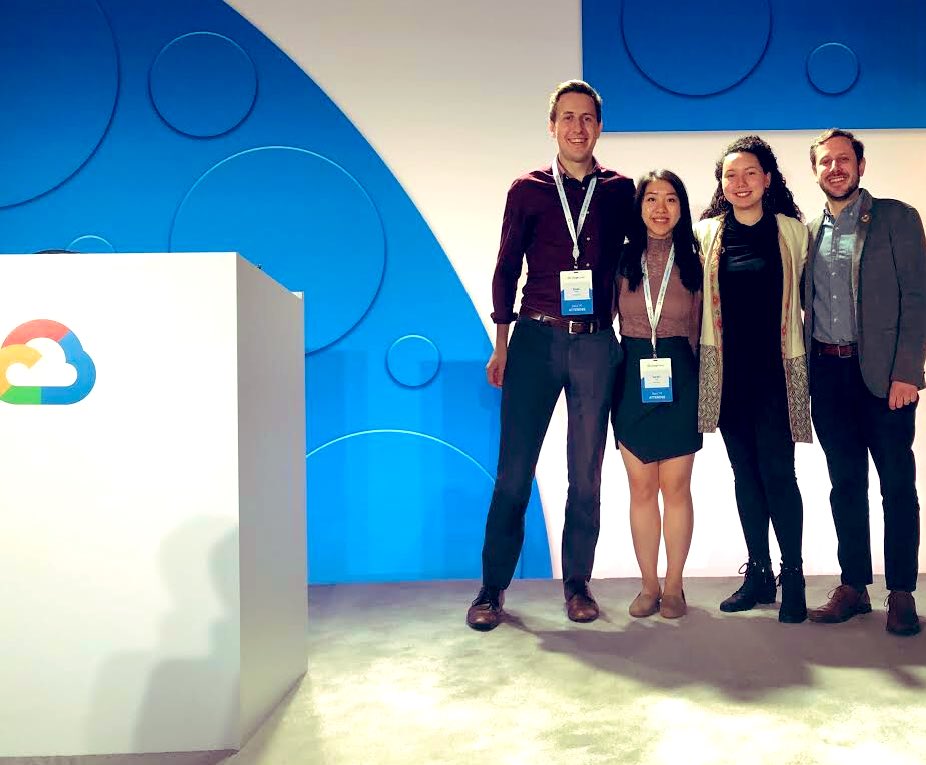 elisseroche's tweet image. Great to meet two of the #Visualize2030 winners in person at last week’s #GoogleNext19 . Thanks, @SnaryEvan and Sarah Liou, for your insightful data stories! And thanks again, @aortizgalan from @Data4SDGs, for a great #dataforgood session 🎥🤗