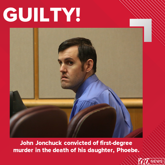10TampaBay's tweet photo. LIFE IN PRISON: Four years after 5-year-old Phoebe's death, a jury convicted John Jonchuck of first-degree murder. He will spend the rest of his life behind bars. https://t.co/pzefaGaupD #JonchuckTrial #JohnJonchuckTrial https://t.co/lSR4Twg6Hq
