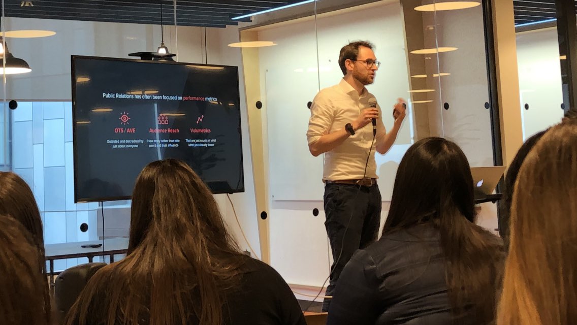 Interesting to hear <a href="/SignalHQ/">Signal AI</a>’s Felix Danzak say at <a href="/therealprmoment/">PRmoment</a> #PRmetrics event this evening that PR and marketing are over focusing on metrics. @DaveStevensNow from British Land also said we need to ‘chill out’ about PR measurement.