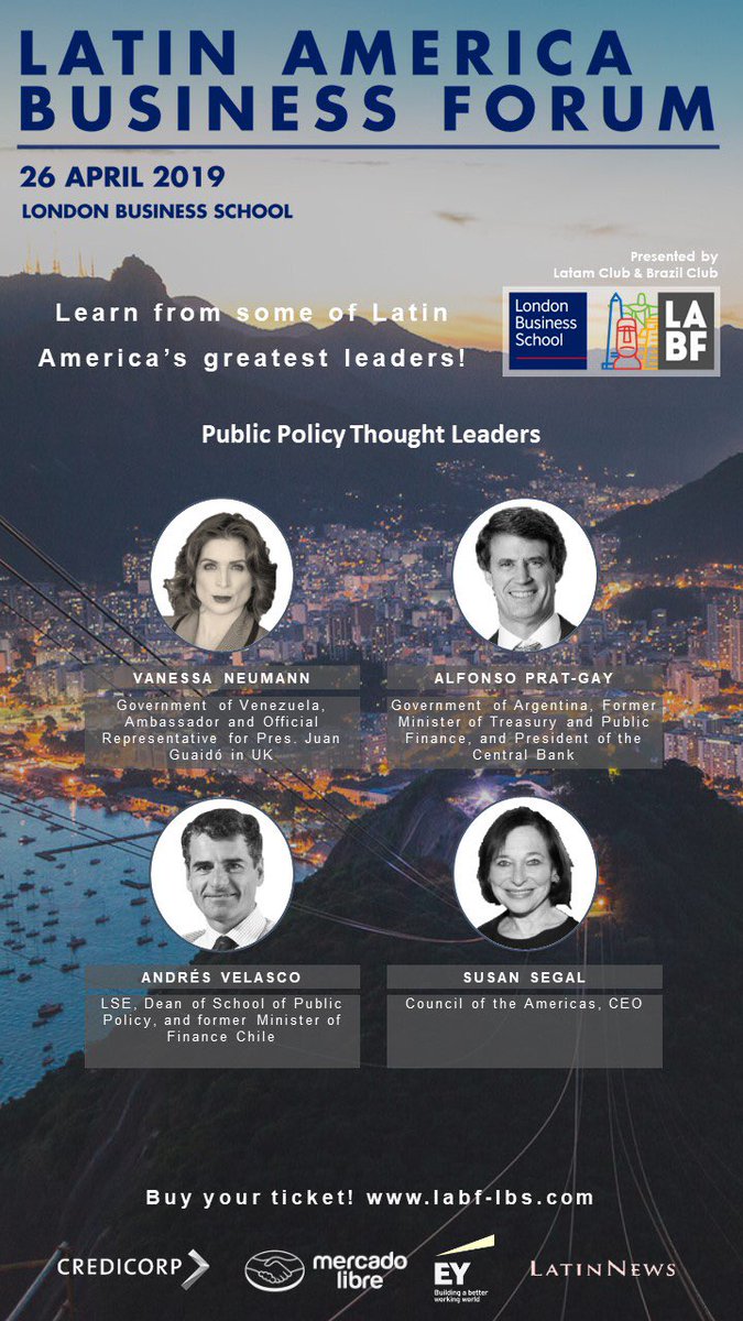 ivangarbarino's tweet photo. We are delighted to present the Public Policy Thought Leadres of the Latin American Busines Forum, London Business School. #LBS #LABF #LondonBusinessSchool @vanessaneumann @alfonsopratgay @AndresVelasco @s_segal https://t.co/ecUbLG7DXz