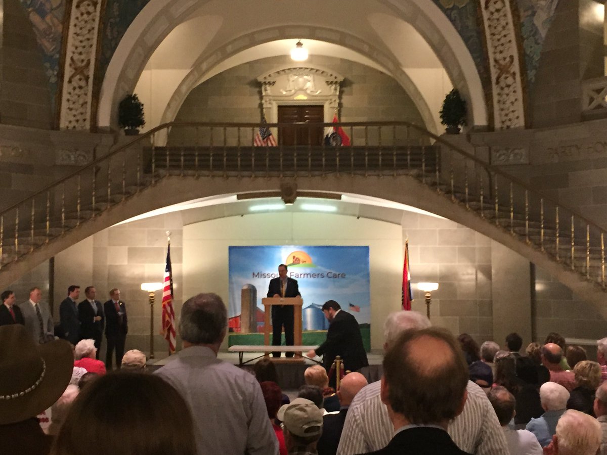 We had a great showing of support for agriculture and property rights in the Missouri Capitol today!! Thank you to all our leaders who took part! @Mikelkehoe <a href="/JayAshcroftMO/">Jay Ashcroft</a> <a href="/FitzpatrickMO/">Scott Fitzpatrick</a> <a href="/elijahhaahr/">Elijah Haahr</a> <a href="/calebrowden/">Caleb Rowden</a> @DaveSchatz26 <a href="/JimHansen40/">Jim Hansen</a> #MOLeg