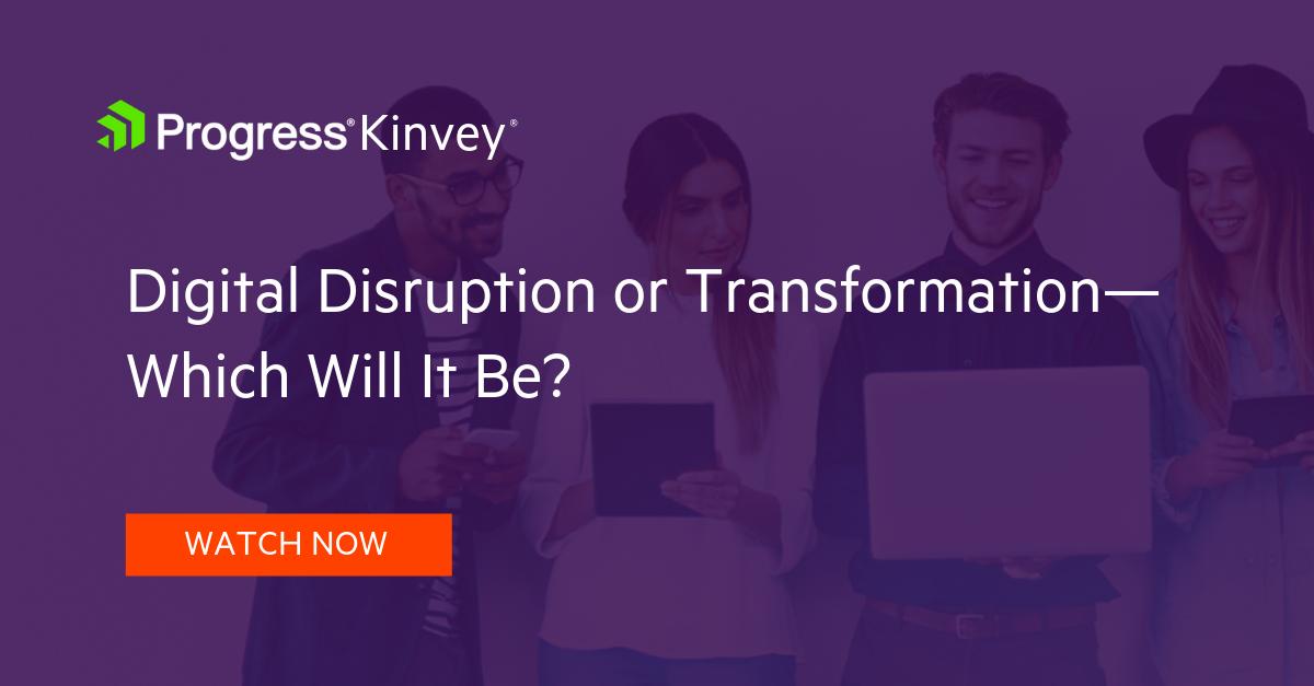 Kinvey's tweet image. Disruption or transformation ⚖️, the choice is yours. @johnrrymer of @Forrester joins us to discuss the keys to success when navigating today&apos;s digital environment: prgress.co/2XaafUf #DigTrans #lowcode #highproductivity