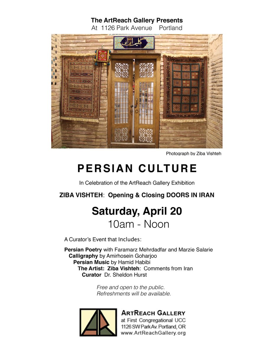 UCCPORTLAND's tweet photo. Enjoy Persian art, calligraphy, live music and more this Saturday! This is a FREE event and open to all! https://t.co/NSeLiDG7gl
