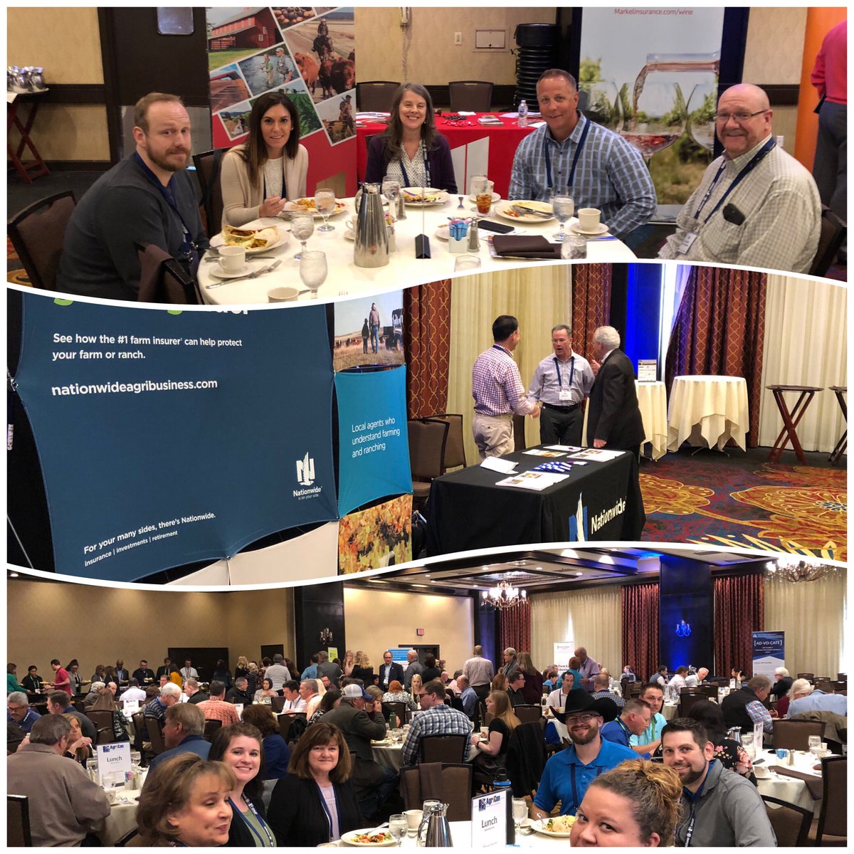 joelapp123's tweet photo. Great networking lunch event. So much energy and excitement #agricon 2019 #irmi #irmi2019 #american reliable https://t.co/x6uusLSTKL