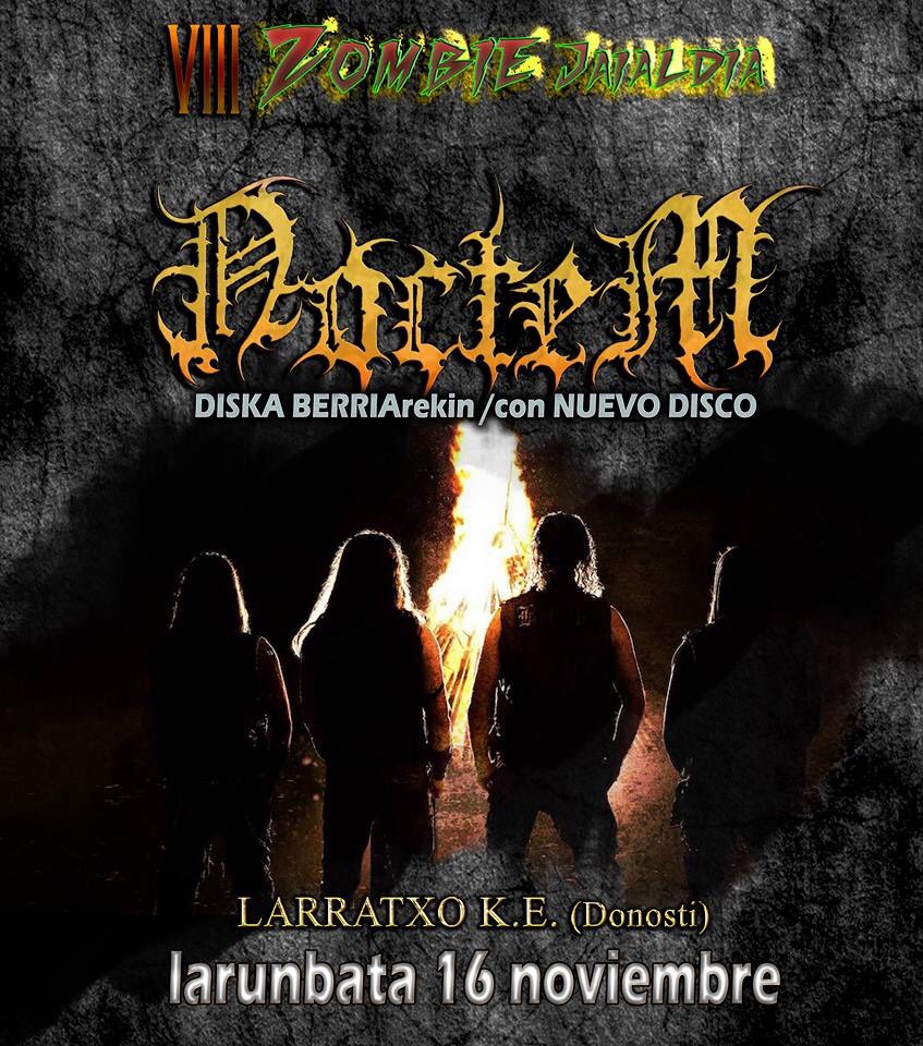 NoctemOfficial's tweet photo. Nuevo ritual confirmado en territorio nacional. Estaremos en #Larratxo (#Donosti) presentando nuestro nuevo disco el próximo 16 de Noviembre @OnFireRockPromo @ArtGatesRecords https://t.co/DBWhts9rWI