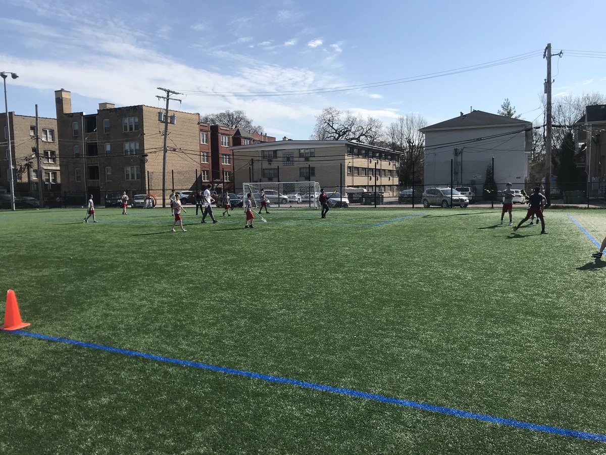 Thanks Coach Dan and <a href="/eastavelax/">East Ave Lacrosse</a>  for coming back out the last two days to help our students learn Lacrosse! We had a blast! #OakPark97