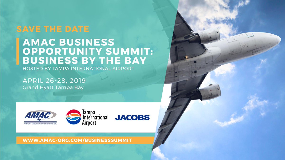 AMAC_ORG's tweet photo. We're preparing to take off! Join us in Tampa from April 26-28 to experience the AMAC Business Opportunity Summit: Business by the Bay hosted by @FlyTPA. https://t.co/ETQHnNDjCf #AMACSummit #exploreTPA https://t.co/oZfDskmnkO
