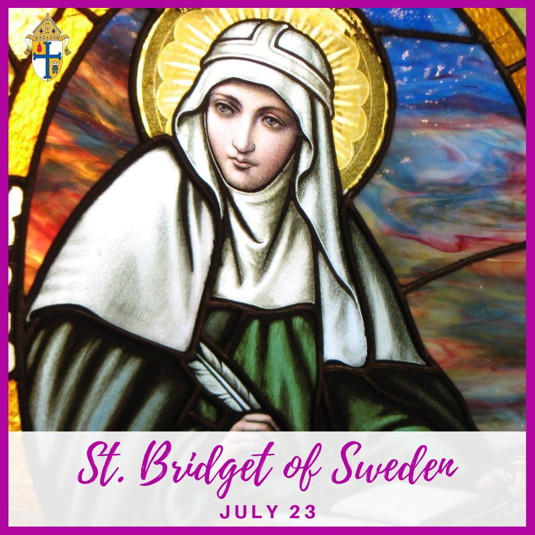 diocesemetuchen's tweet photo. St. Bridget founded a religious order and, journeying to Rome for the sake of penance became a model of great virtue to all. She also wrote many works in which she related her mystical experiences

How do you pray? Do you share your prayer experiences with others? #MetuchenModels https://t.co/pZj5Eos3Ll