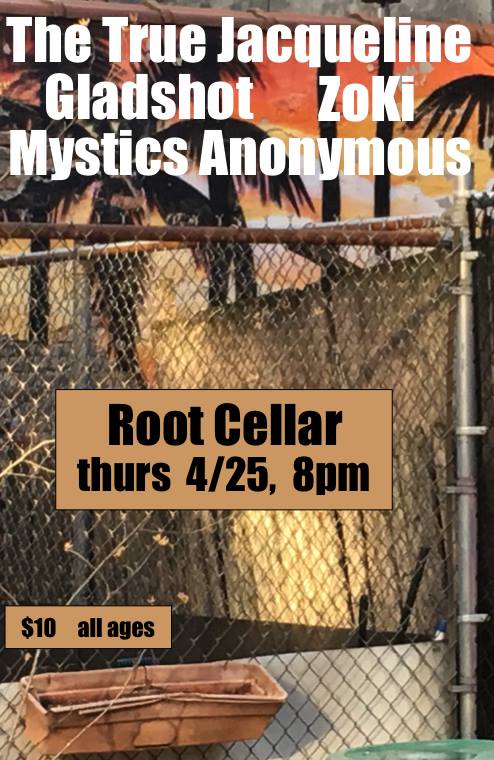 ZoeLemosMusic's tweet photo. Next week Thursday April 25th 8pm at #TheRootCellar in Greenfield, MA @ZoKi with @Gladshot and @truejacqueline and Mystics Anonymous! https://t.co/4CFBxBQ8Vp