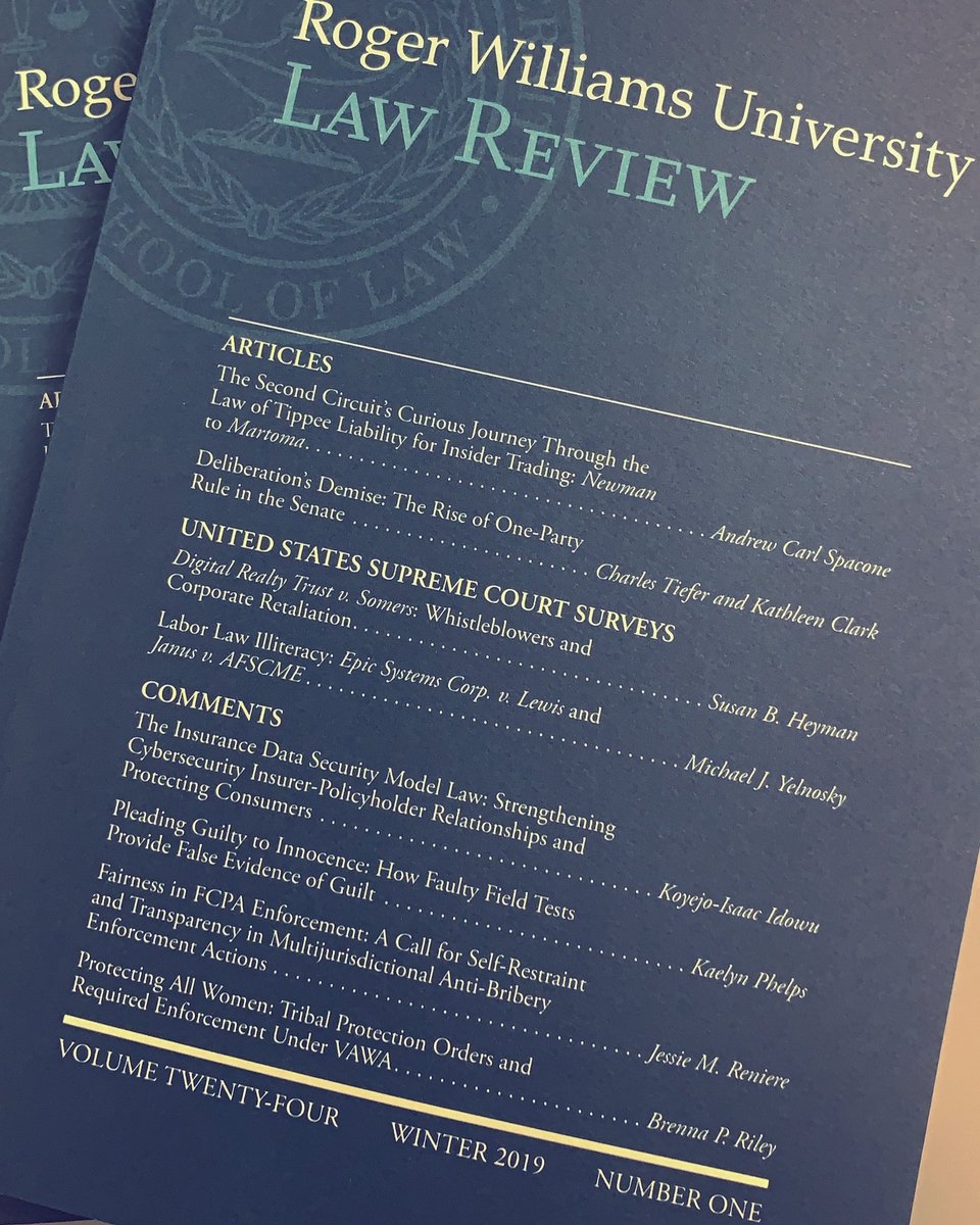 RWULawReview's tweet photo. Hot off the press! https://t.co/HLpR6EQG0c