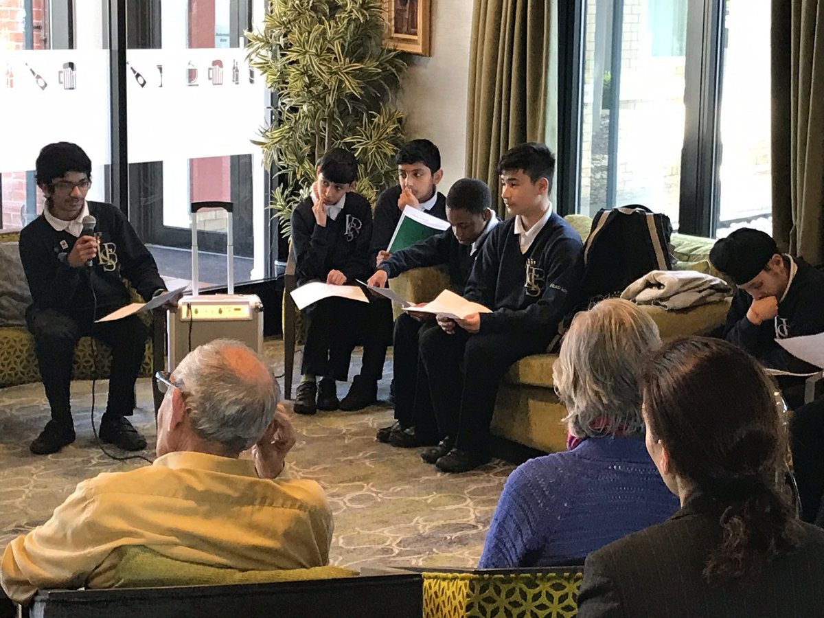 LBoysSchool's tweet photo. Year 7 & 9 Hagley Road Village visit. Students showcased a range of work including diary entries from Norman infantrymen and WW1 soldiers, fractured fairy-tales, poetry and some of their recent competition entries.Well done to everyone involved.
#TeamLBS
#LearnBelieveSucceed https://t.co/8RNfemmBJR